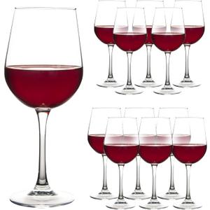 12 oz Fully Tempered Glasses Set of 12, Classic Design, Durable and Scratch-resistant (Clear)