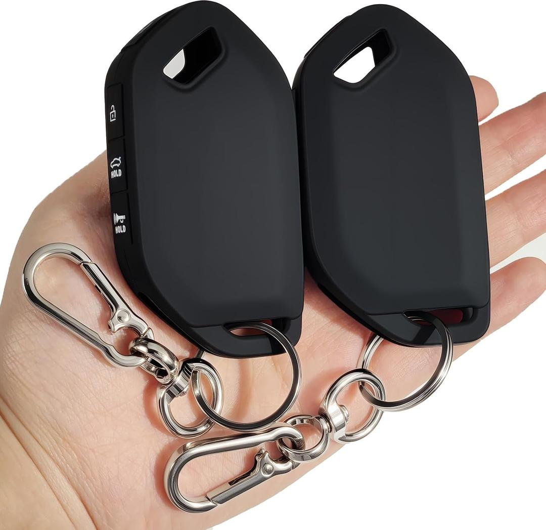 5 Button Soft Silicone Key Fob Cover, Compatible with Kia Cerato Ceed Forte NIRO Sorento Seltos Sportage Soul Telluride etc, Car Key Protector with Zinc Alloy Keychain ( 2 Pcs )