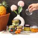 4 oz Mason Jars With Silver Lids, 24 Pack Regular Mouth Canning Jars for Jam, Honey, Yogurt, Spices, Snacks, DIY Projects, Wedding Favors- Includes 30 Stickers