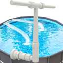 Pool Fountain for Above and In-Ground Pools, Dual Spray Waterfall Sprinkler Fountain, Above Ground Pool Accessories, Adjustable Waterfall Cooling and Relaxation (Gray)