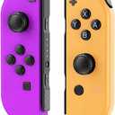 XAVOMEDINAL Switch Controller for Nintendo Switch Controller, Switch Controller Replacement Accessories with Double Vibration/Wake-Up/Motion Control/Screenshot (Purple&Yellow)