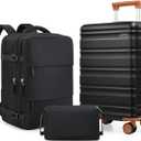 Suitcase Set 3 Piece, 20 IN Carry On Luggage with PC Hard Shell, TSA Lock Spinner Wheels Extension Handle Suitcase Set, Luggage With Fully Lined Interior