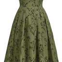 WDIRARA Women's Plus Size Floral Sleeveless A Line Dress Flared Hem Long Cami Dress 1XL