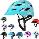 Kids Bike Helmet,Bavilk Kids Boys Girls Bike Helmets with LED Light Detachable Visor Children Youth Teen Multi-Sport for Skating Cycling Scooter Skateboard Adjustable & Lightweight 19.7"-22.4"