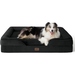 Bedsure XL Orthopedic Dog Bed for Extra Large Dogs - Washable XLarge Dog Bed Waterproof, Comfort Pet Couch with Washable Removable Cover, Supportive Foam Pets Sofa with Nonskid Bottom (Black)
