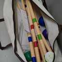 Ropoda Six-Player Croquet Set with Wooden Mallets, Colored Balls, Sturdy Carrying Bag for Adults &Kids, Perfect for Lawn,Backyard,Park and More