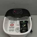 Foot Spa Bath Massager with Heat, Epsom Salt,Bubbles, Vibration and Red Light, Tub for Stress Relief,Foot Soaker, Christmas Gifts Birthday Gifts for Mom Dad Women Men Her Him (Black/White)