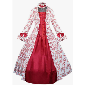 Medieval Queen Vitorian Dress Gothic Lace Bell Sleeve Ball Gown Renaissance Masquerade Vampire Costume, Size 12