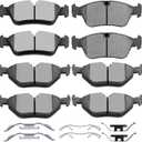 Ceramic Brake Pads Kits,SCITOO 8pcs Brakes Pads Set fit for BMW 318i,318is,318ti,3i,323Ci,323i,323is,325Ci,325i,325is,325xi,328Ci,328i,328is,Z3,Z4