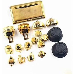 New Dpad L2 R2 L1 R1 Trigger Button Buttons Dpad Thumbsticks for PS4 Pro Slim JDM 040 JDS040 JDM 050 JDS050 4.0 5.0 Versions Controller - Chrome Gold