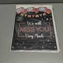 2 x Jumbo Farewell Greeting Card With Envelope for Coworkers, Good Luck Retirement Card Guest Book We Will Miss You Guest Signature Book for Going Away Party Decorations (Black)