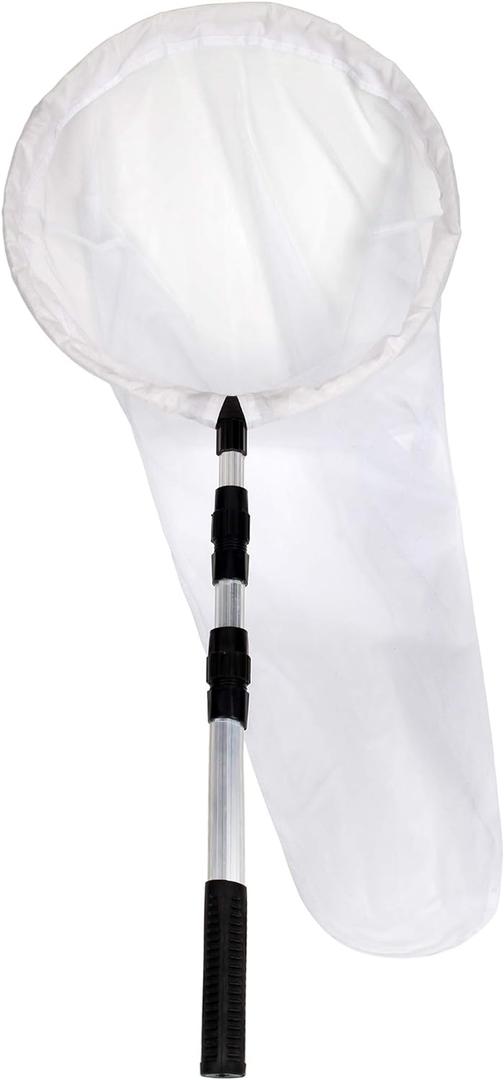 RESTCLOUD Large Insect and Butterfly Net with 14" Ring, 32" Net Depth, Extendable Handle to 36 Inches