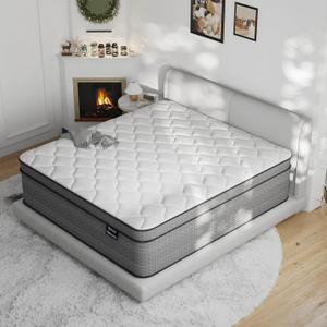 King Size Mattress, 12 Inch Medium King Mattress in a Box for Pressure Relief