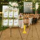 Yousoontic 1 Set Wedding Seating Chart Board Display 24x20'' Acrylic Please Find Your Seat Sign, Arch Flower, 20 Seal Stickers Wedding Party Sign for Ceremony and Reception Display Decor