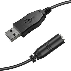 USB to 3.5mm Jack Audio Adapter, 97cm/3.2FT TRRS Aux Female to USB A Male Cable External Sound Card 3.5mm Aux Stereo Converter Compatible with Headphone Earphone Speaker to PC Laptop Desktop PS4 PS5