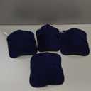 4 Pcs Microwave Bowl Cozy Holders Deep Navy Blue Microfiber Fabric Bowl Holders for Hot Food, Fits Most Bowls Up to 6.5" & Plates 7.1" Protect Hands from Hot Dishes, Heat-Resistant for Kitchen Use