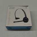 TECKNET Bluetooth Headset, Wireless Headset with Noise Canceling Microphone for Trucker, On-Ear Bluetooth Headphone with Mute Mic for Work (Black & White)