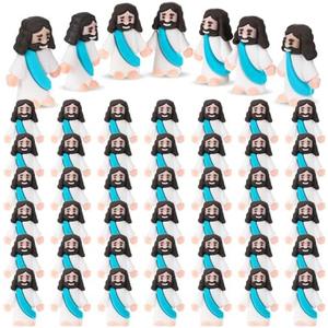 Sumind 100 Pcs Little Jesus Figures Original Design Miracle Mini Pocket Jesus to Hide and Seek Easter Egg Filling Religious Party Favors Sunday School Baptism Gifts(Cyan) Sumind 100 Pcs Little Jesus Figures Original Design Miracle Mini Pocket Jesus to Hide and Seek Easter Egg Filling Religious Party Favors Sunday School Baptism Gifts(Cyan)
