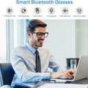 GenXenon Smart Glasses, Bluetooth Audio Glasses for Women Men, Open Ear Sound with Mic & Speakers, Hands Free Calling,Clear Blue Light Filter Lenses, Voice Assistant for Music,Outdoor Activities