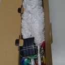 2 Pack White Christmas Tree Outdoor,Solar Powered Christmas Trees with 60 LED C6 Christmas Lights,Pre-lit Small Artificial Xmas Tree for Yard Porch Walkway Pathway Grave Cemetery Christmas Decorations