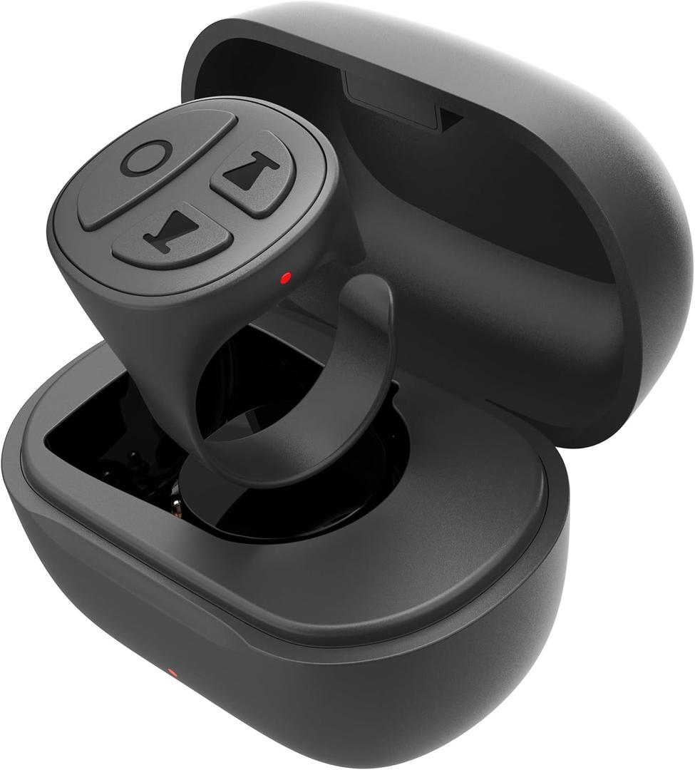 Tiktok Scrolling Ring, Bluetooth Camera Remote Control, Scrolling Ring Remote for iPhone TikTok FB YouTube IG Android Phone, Fingertip Wireless Scroller Page Turner (Black)
