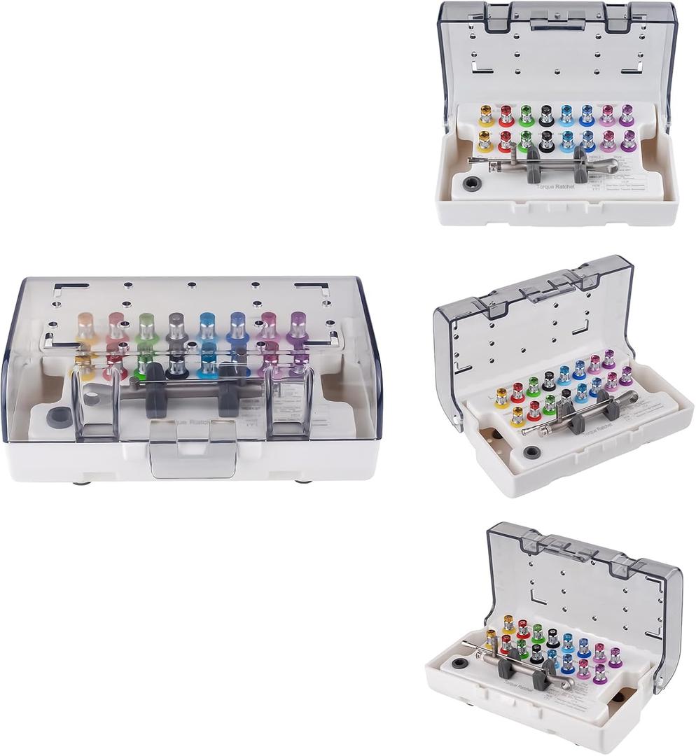 Fully Autoclavable Implant Colorful Universal Kit,Screwdriver Tool Adjustable Value of 10-70Ncm with 16 Screwdrivers YD-Impt