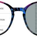 Vintage Round Progressive Multifocal Presbyopic Glasses, Photochromic Gray Sunglasses for Men Women Readers (Floral,+0.00/+2.50 Magnification)