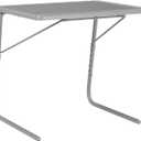 Table-Mate XL TV Tray Table - Folding Couch Tables Trays for Eating Snack Food, Stowaway Laptop Stand, Portable Bed Dinner Tray - Adjustable TV Table with 4 Set Angles, Silver