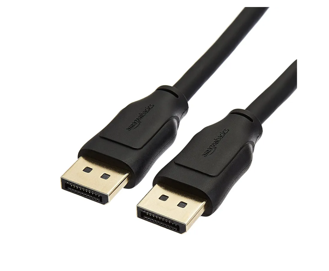 Amazon Basics DisplayPort 1.4 Cable, 32.4Gbps High-Speed, 8K@60Hz, 4K@120Hz, Dynamic HDR and 3D, Gold-Plated Plugs, HBR3 Compatible, 6 Foot, Black