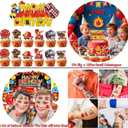 Fire Truck Birthday Party Decorations Kit 62PCS Fire Truck Balloons, Firefighter Theme Supplies with Banner, Table Cover, Cake Toppers, Tattoo Stickers for Kids & Boys Party