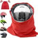 Motorcycle Helmet Bag with Soft Lining & Drawstring Closure, Waterproof Helmet Storage Bag, Large Capacity, Lightweight for Riding Hockey Welding Bicycle Dirt Bike Gear