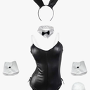 paloli Women Mai Sakurajima Cosplay Costume, One Piece Sexy Bunny Girl Bodysuit Set, Size Large