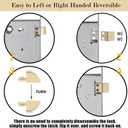 Mortise Lock Set for Interior Door, Vintage Antique Brass Door Knobs with Lock and Skeleton Key, Replacing Old Style Doors