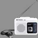 Retekess TR606 Cassette Tape Player, Cassette Player Recorder, Built-in Speaker, AUX/Microphone Jack, Support AUX Line in Record, AM FM Radio, Powered by DC or AA Battery (White)