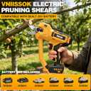 Electric Pruning Shears Cordless Pruner Shears Compatible with DeWalt 20V Battery (No Battery) Perfect for Tree Trimming Gardening, Garden Orchard (Electric Pruning Shears)