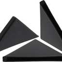 uxcell 20Pcs Plastic Corner Protectors 4x50mm Right Angle Shape Glass Corner Guards Cushion for Corner Protection of Glass, Mirror, Tile, Black