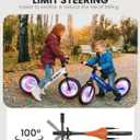 besrey Toddler Balance Bike 2 Year Old, All-Metal Frame | 12" Motion-Activated Lighting Wheels | All-Terrain | Kids Bike with Padded Adjustable Seat | Gift Bike for Boys Girls 2 3 4 5 Years Old (White)
