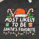 Most Likely to be Santa's Favorite Family Funny Matching T-Shirt, Large