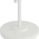California Umbrella 50 lbs. Round Concrete Weighted Powdercoated Steel Umbrella Base, White Frame