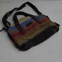 Canvas Handbag Multi-Color Striped Lattice Cross Body Shoulder Purse Bag Tote-Handbag for Women
