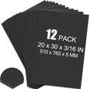 ToLanbbt 12 Pack Black Foam Board, 20 x 30 x 3/16" Thick Foam Core Acid Free Poster Foamboard for Art Craft Projects, Painting, Displaying, Signage, Wedding, School