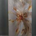 Fowers Wall Art for Bedroom Women White and Gold Wall Decor for Living Room Floral Art Print Wall Decoration 20 x 40 Inch