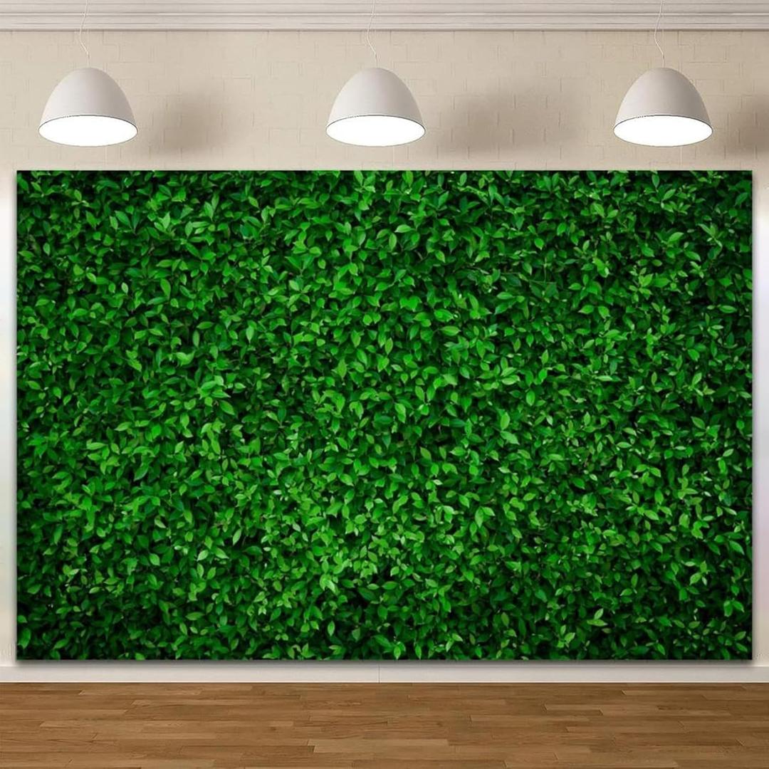 Grass Wall Photography Backdrop 10x8ft Nature Summer Green Leaves Greenery Backdrop for Graduation Birthday Party Banner Outdoorsy Theme Decor Newborn Baby Shower Photo Shoot Props