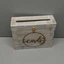 Wedding Card Box with Card Slit and Lock 12"X10"X4.5"- Gift Wishing Well Card Box for Weddings, Receptions, Birthdays, Graduations, Baby Showers, Honeymoon Funds WBKH (White)