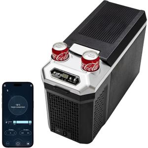 12 Volt Refrigerator with APP Control,Car Refrigerator 19QT Portable Freezer Compressor Cooler(-4F ~ 68F),Car Refrigerator with Cup Holders Fridge12/24V DC&110V AC for MPV,RV,Travel,SUV,Van Camping