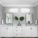 SOLFART Bathroom Vanity Light Fixtures 48 Inch Led Brushed Nickel Bathroom Light Fixtures 6000K