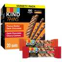 KIND Thins Snack Bars, 2 Flavor Variety Pack, Gluten Free, 100 Calorie, 60 Count, Peanut Butter Dark Chocolate & Dark Chocolate Cherry Cashew (EXP 06/13/26)