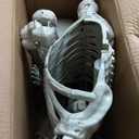 JOYIN 5.6 FT Halloween Posable Life Size Skeleton, Full Body Realistic Bones with Movable Joints, Giant Skeletons Halloween Decorations for Indoor Outdoor Haunted House Props, Spooky Scene Party Decor (Yellow)