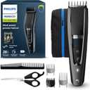 Norelco Philips Hair Clipper 7000 Series, Hair and Beard Trimmer, Precision Dial, PowerAdapt Sensor, Trim-and-Flow, DualCut, DuraPower, 28 Length Settings, 90 Min. Runtime, HC7650/40 (Gray & Black)
