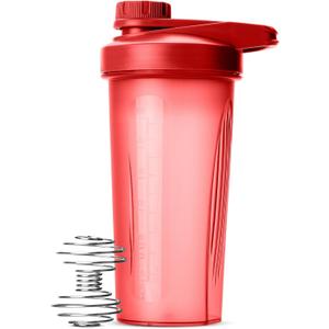 Mr. Pen- Shaker Bottle for Protein Mixes, 28 oz, Red With Twist Cap and Wire Whisk Ball, Mixer Cup for Shakes